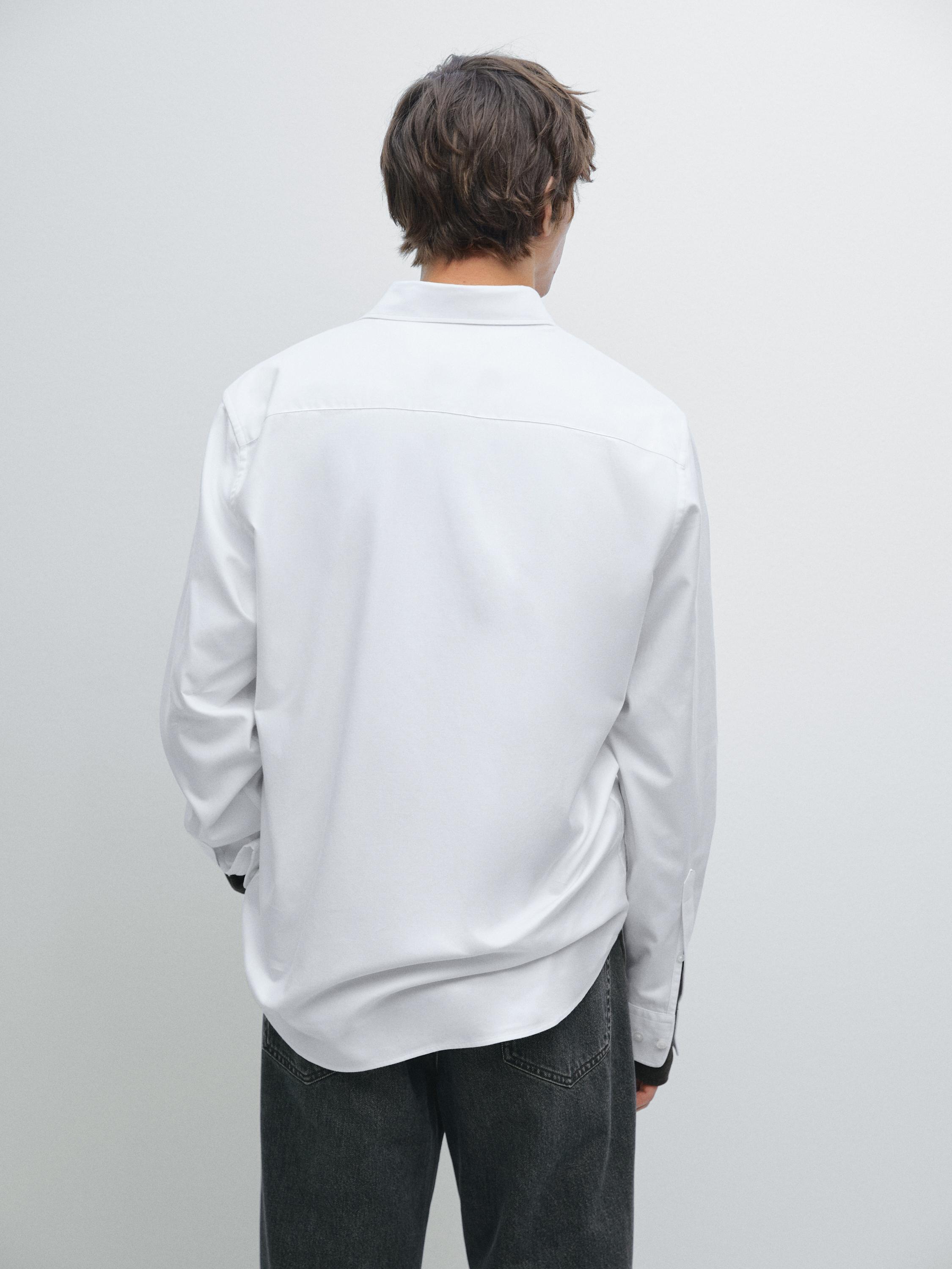 Regular fit twill shirt